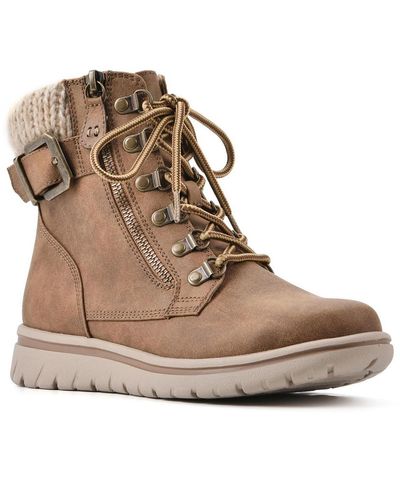 White Mountain Hearty Ankle Outdoors Combat & Lace-up Boots - Natural