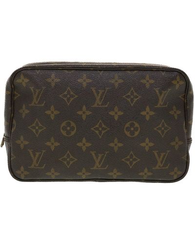 Authentic Louis Vuitton Monogram Trousse Toilette 28 Cosmetic Bag Clutch