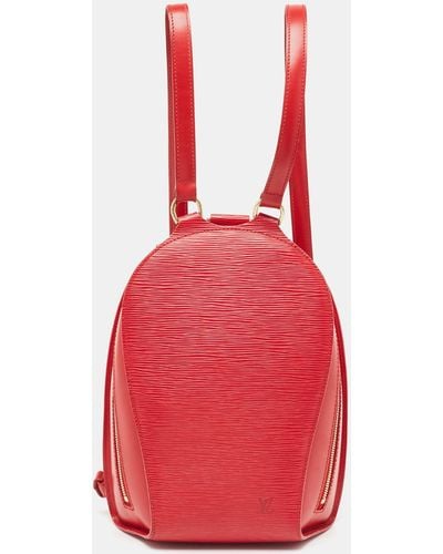 Louis Vuitton Epi Leather Mabillon Backpack - Red