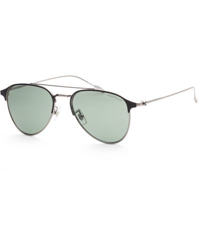 Montblanc Montblanc 55mm Ruthenium Sunglasses Mb0190s-002-55 - Gray