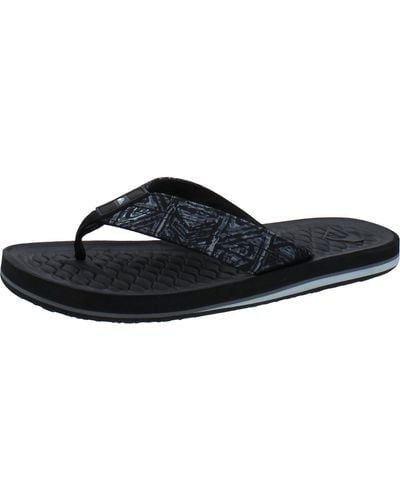 Quiksilver Lanai Toe-post Cushioned Footbed Flip-flops - Black