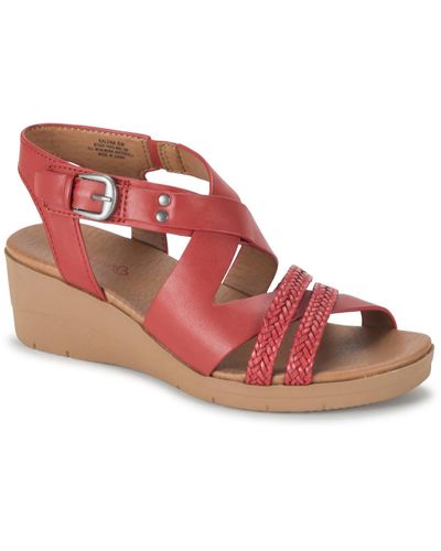 BareTraps Kalena Faux Leather Wedge Sandals - Pink
