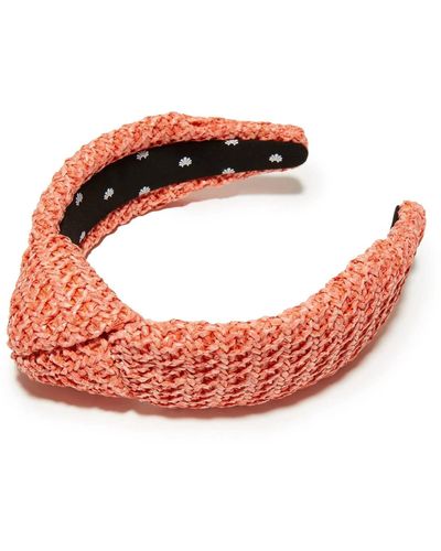 Lele Sadoughi Raffia Knotted Headband - Red