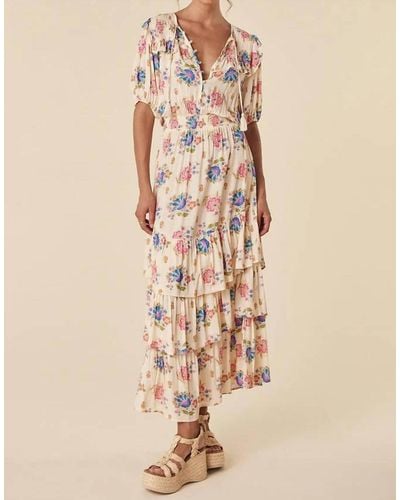 Spell Meadowland Linen Tunic Dress in Natural