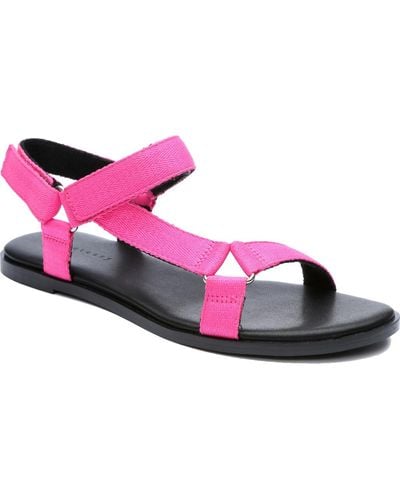 Sanctuary Sway Strappy Ankle Flat Sandals - Pink