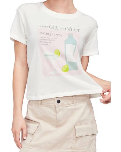 Wildfox Gin Gimlet Charlie Tee In Clean White