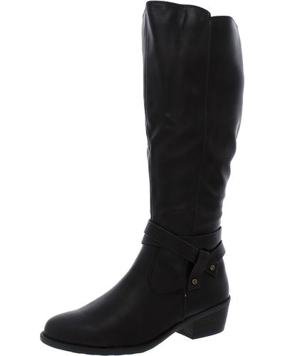 Easy Street Anissa Faux Leather Tall Knee-high Boots - Brown