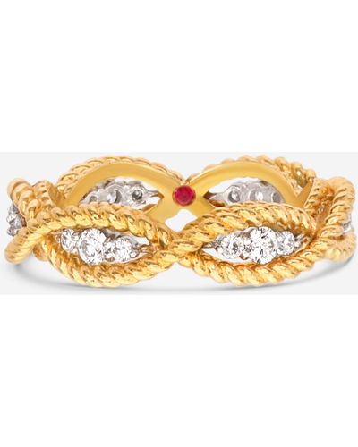 Roberto Coin 18k Gold New Barocco Diamond Band Ring 7771066aj70x - Metallic