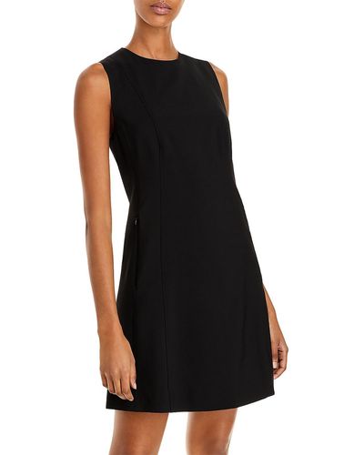 Theory Helaina Wool Sleeveless Mini Dress - Black
