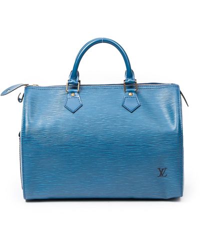 blue and brown louis vuitton bag