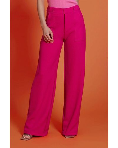 Lucy Paris Diana Wide Leg Pant - Red