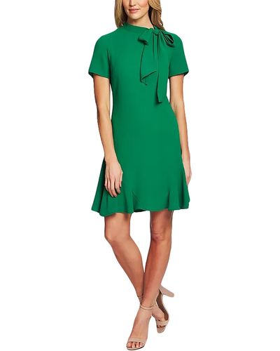 Cece Ruffled Bow Cocktail Dress - Green