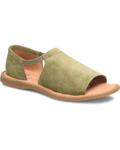 Born Cove Modern Leather Open Toe Slip-on Shoes - Natural