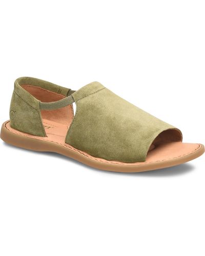 Born leather online comfort flat sandals