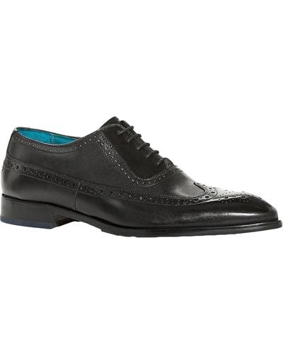 Ted Baker Asonce Leather Oxford Wingtip Brogues - Black