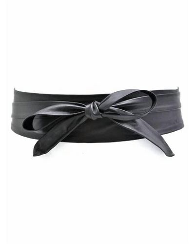 Ada Wrap Leather Belt - Black