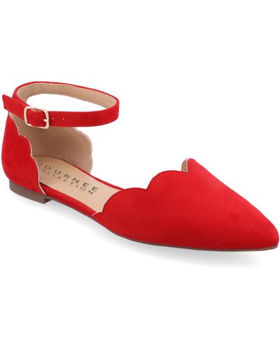 Journee Collection Lana Wide Width Flat - Red