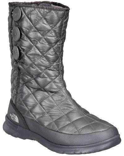 The North Face Thermoball Button-up Boot In Zinc Grey/spackle Gray