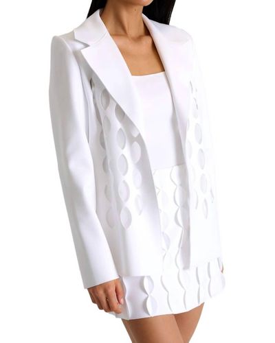 Shan Structured Cut-out Blazer - White