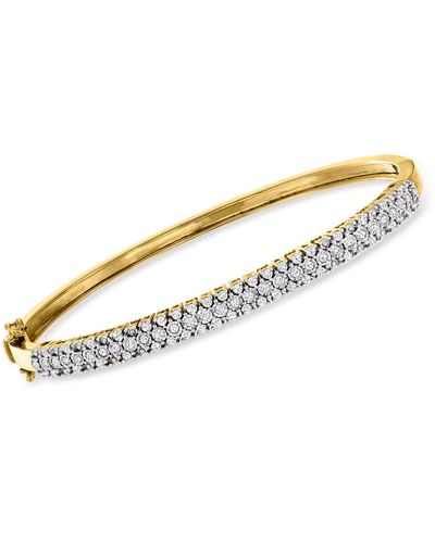 Ross-Simons Diamond Bangle Bracelet - Metallic