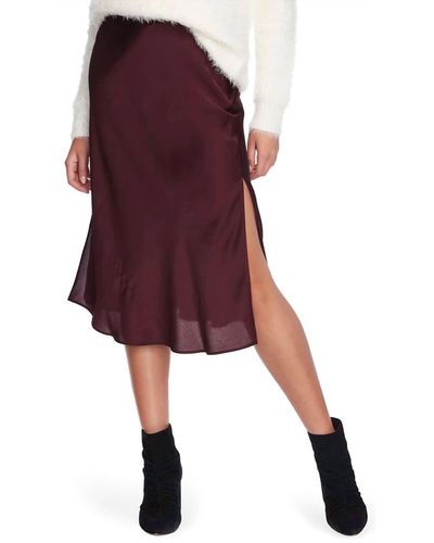 1.STATE Charmeuse Midi Slip Skirt - Multicolor