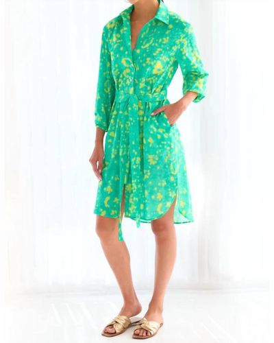 Finley Natalie Shirt Dress - Green