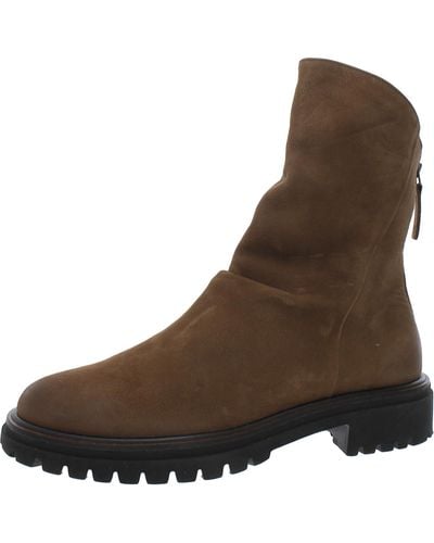 Paul Green Leather Combat & Lace-up Boots - Brown