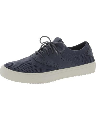 Mark Nason Razor-brentwood Leather Lifestyle Casual And Fashion Sneakers - Blue