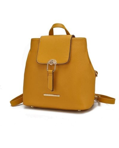 MKF Collection by Mia K Ingrid Vegan Leather Convertible Backpack - Brown