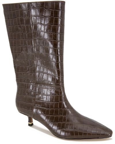 Kenneth Cole Meryl Faux Leather Almond Toe Mid-calf Boots - Brown