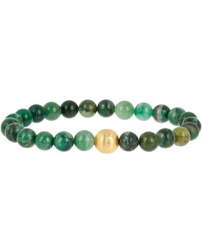 Stephen Oliver 18k Matte Gold Multi Jade Bracelet - Green