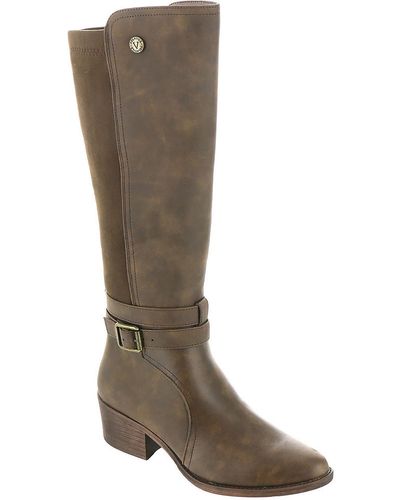 Volatile Filmore Faux Leather Tall Knee-high Boots - Brown