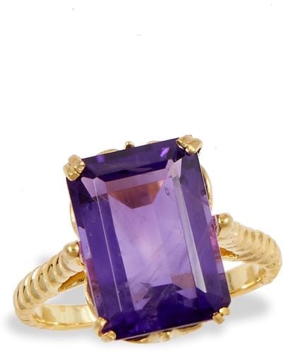 Savvy Cie Jewels Gold Sterling Amethyst 7.25ct - Purple