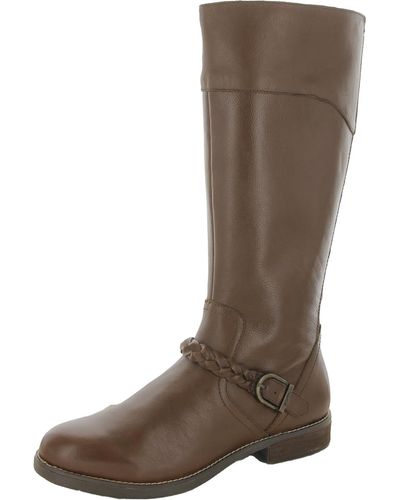 Earth Mira Leather Tall Knee-high Boots - Brown