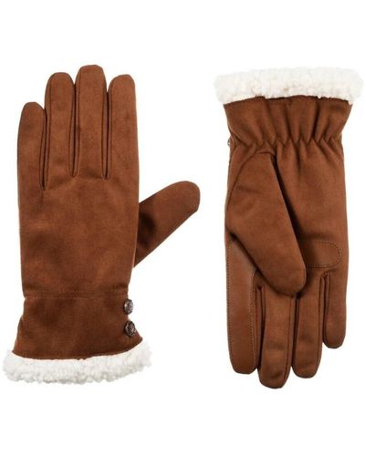 Isotoner 's Microsuede Touchscreen Gloves - Brown