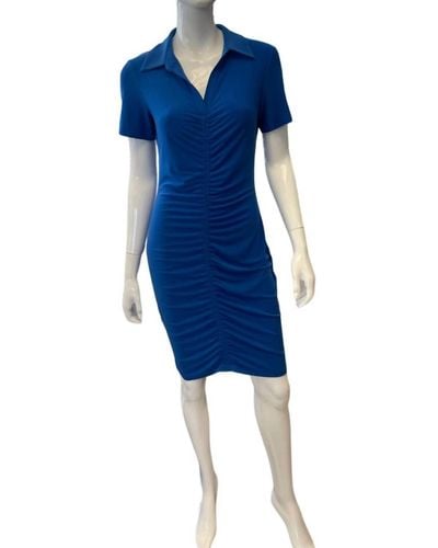 Joseph Ribkoff A-line Polo Dress - Blue