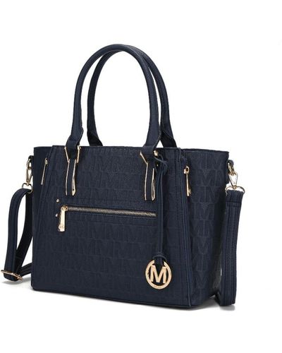 MKF Collection by Mia K Cairo M Signature Satchel Handbag - Blue
