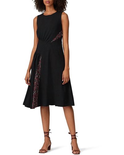 Thakoon Floral Gathered Dress - Black