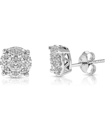 Vir Jewels 1/10 Cttw Diamond Stud Earrings - Metallic