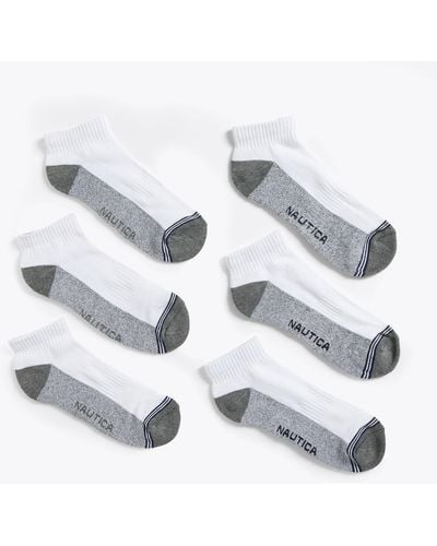 Nautica Athletic Core Quarter Socks, 8-pack - Gray
