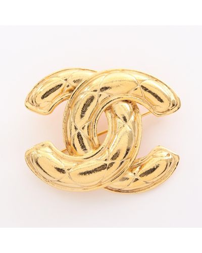 Chanel Coco Mark Brooch Gp Vintage - Metallic