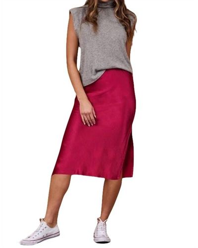 Lamade Dorit Silky Slip Skirt - Pink