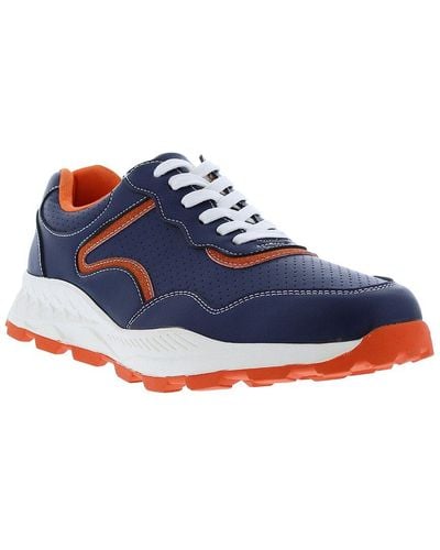 French Connection Petta Leather Sneaker - Blue