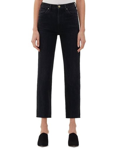 Goldsign Cropped Straight Jean - Black