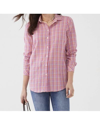 Fdj Punch Button Front Blouse - Red