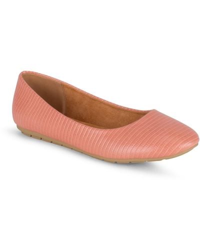 Wanted Margo Leather Slip On Ballet Flats - Pink