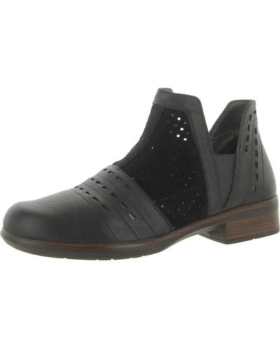 Naot Rivotra Leather Slip-on Ankle Boots - Black