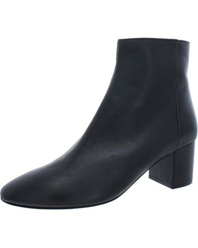 Bruno Magli Vinny Leather Pointed Toe Ankle Boots - Black