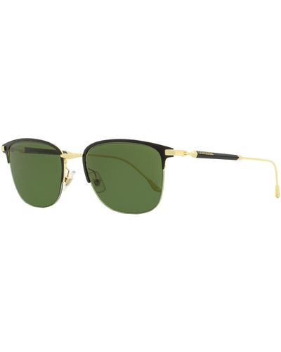 Longines Rectangular Sunglasses Lg0022 02n Matte /gold 53mm - Green