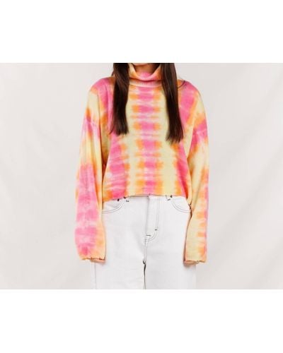 Crush Painted Kala Roll Neck Sweater - Multicolor